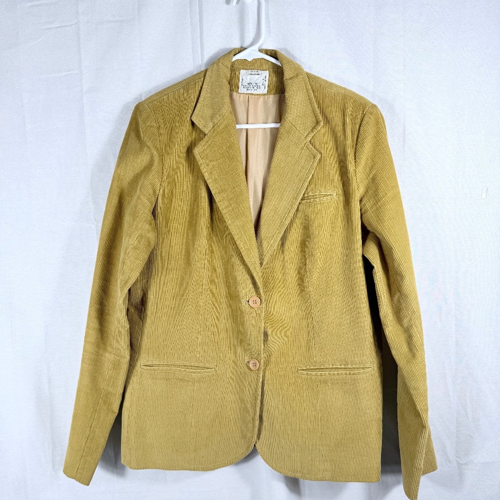 Vintage Corduroy Womens Camel Color Blazer Size 16‎